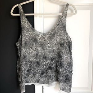 Club Monaco Black and White Scoop Neck Tank